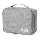 AiQInu Organizer Cavi Borsa da Viaggio Organizzatore Cavi 2 Strati Resistente All’acqua Portatile Porta Cavi Organizer per Caricatore, Chiavetta USB, Auricolare, Power Bank, Hard Disk, Scheda SD