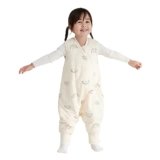Duomiaomiao 2.5 TOG Sacco a pelo con piedi invernale，100% cotone，Sacco nanna per Bambini（Arcobaleno/1-2 anni）