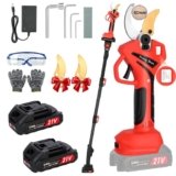 Forbici Potatura Elettriche – 50mm Cesoie Potatura Elettriche Professionali Con 2 21V/2000 mAh Batteria – Forbici a batteria da potatura per potatura per Giardinaggio Albero da Frutta Delle Viti