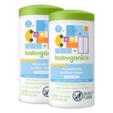 Babyganics All Purpose Surface Wipes, 75 ct, Plant Based and Non-Abrasive, No Ammonia, No Bleach, Packaging May Vary