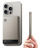 Kuulaa 10000mAh MagSafe Battery Pack, 0.51in Ultra Slim Magnetic Power Bank with LED Indicator, 20W PD USB-C Fast Charging Portable Charger for iPhone 17/16/15/14/13/12, Titanium