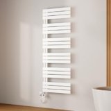 EMKE Scaldasalviette Elettrico 160×60 cm Bianco, Porta-Asciugamani Riscaldante con Termostato WiFi, 1000W, Termoarredo Elettrico per Bagno