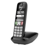 Gigaset E275 – Telefono DECT Portatile – Cordless – Tasti Grandi – Suonerie Forti – Compatibile con Apparecchi Acustici, Nero [Versione Italiana]