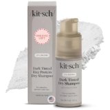 Kitsch Volumizing Rice Protein Dry Shampoo Powder – Dry Shampoo for Women & Men, Dark Hair, No White Cast, Absorbs Oil, Non-Greasy, Fragrance Free, Travel Size | Ideal Gifts for Women- Dark Tinted 1oz