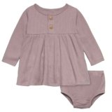 Modern Moments by Gerber Baby Girls’ Mini Waffle Dress with Diaper Cover Set, Medium Lilac, 0-3 Months
