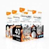Hearing360 40 batterie per apparecchi acustici misura 13 qualità premium, durata extra, compatibili con tutti i modelli, senza mercurio (5 blister da 8 pile)