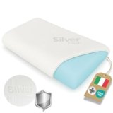 DREAM Cuscino Cervicale per Dormire a Saponetta in GelFoam alto 12 cm – Cuscino per Dormire Certificato Dispositivo Medico CE – Guanciale letto Made in Italy Federa Lavabile Argento Antibatterico