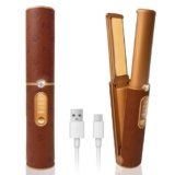 HUAJUN Mini Piastra per Capelli Senza Fili 2 in 1, Piastra Portatile Senza Fili in Titanio, Piastra Capelli da Viaggio 5000mAh, 3 Einstellbare Temperaturen Schnelleres Erhitzen für alle Haartypen