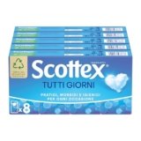 Scottex Tutti i Giorni, Fazzoletti di carta, Prodotto in Italia, Con Carta certificata FSC, 80 Pz (10×8)