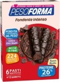 Pesoforma Barrette Fondente Intenso, Pasto sostitutivo proteico, Barrette per il controllo del peso, Barrette proteiche per restare in forma, Solo 224 calorie, 12x31g