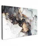 MuchoWow© Quadro Moderno Soggiorno 120×80 cm Decorazioni Da Parete Quadri Su Tela Da Salotto Grandi Foto Con Cornice Stampe Su Tela Camera Da LettoMarmo – Oro – Astratto – Lusso – Astratti