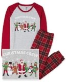 The Children’s Place baby girls Family Matching Christmas Holiday Sets, Snug Fit 100% Cotton, Adult, Big Kid, Toddler, Pajama Set, Santa Xmas Crew, X-Large US