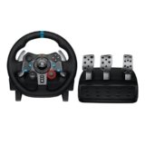 Logitech G G29 Driving Force volante da corsa e pedali con ritorno di forza dinamico reale, leve al volante in acciaio inox, coprivolante per PS5, PS4, PC, Mac – Black