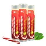 Rubber Ducky – Lip Balm, Candy Cane Peppermint Flavor – Organic & Minty Moisturizer for Dry & Chapped Lips, Christmas Stocking Stuffer & Winter Holiday Gifts, Natural Lip Hydration (3-PACK)
