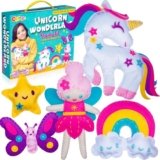 Magical Unicorn Sewing Kit for Girls 7+ – Create 5 Adorable Felt Animals & a Cozy Pillow – Fun, Easy, and Educational DIY Craft