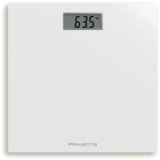 Rowenta Premiss Bilancia Pesapersone Digitale in Vetro Temperato, 30×30 cm, Max 150kg, Ultrasottile, Graduazione di Precisione Ogni 100g, Funzioni Intelligenti, Ampio Display,Bianco, BS1401