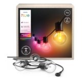 Philips Hue Strisce led dimmerabili a globo Festavia, Led da esterni con intensità regolabile, 10 luci decorative esterno con controllo da app Hue, compatibile con Alexa, Google Assistant e Apple Home