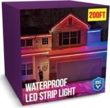 SIFWEX 200ft Outdoor Led Strip Lights Waterproof IP67 with Self-Adhesive, Low Voltage 24V, Heavy Duty, Color Changing, Music Sync, Wireless Remote & App Control