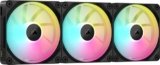 CORSAIR iCUE LINK LX120 RGB 120 mm PWM Ventole Confezione Tripla – Doppio Anello Luminoso – Include iCUE LINK System Hub – Tecnologia CORSAIR AirGuide – Nero