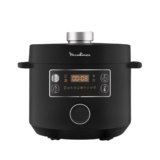 Moulinex CE7548 Turbo Cuisine Multicooker Veloce, 5 Litri, Pentola a Pressione Elettrica, Robot da Cucina Multifunzione con Tecnologia Spherical Bowl, 10 Programmi di Cottura Automatici e Ricettario