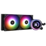 TR-Thermalright Frozen Notte 240 Black ARGB V2 Liquid CPU Cooler – Effetto Luce Specchio Infinito, Raffreddamento Aio da 240mm, Doppia Ventola PWM da 2000RPM, per AM4/AM5, Intel LGA1851/1700/115x