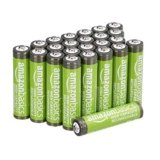 Amazon Basics confezione da 24 batterie ricaricabili AAA NiMH ad alta capacità, 850 mAh, 1,2 V, ricaricabili fino a 500 volte, precaricate