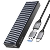 ORICO Case SSD M.2 NVMe Adattatore USB C USB 3.1 Gen2 10Gbps SSD Esterno per Custodia Disco Rigido a PCIe M-Key M2 per 2230/2242/2260/2280 NVMe SSD con UASP, SMART- M2PV2