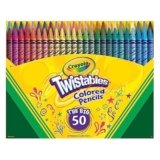 Crayola Twistables Colored Pencil Set (50ct), Stocking Stuffer for Kids & Teens, No Sharpen Colored Pencils For Kids Coloring Books, Drawing & Sketching, 4+