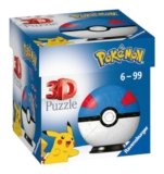 Ravensburger Pokemon Great Ball – 3D Jigsaw Puzzle Ball for Kids Age 6 Years Up – 55 Pieces – No Glue Required – Pokeball, White