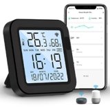 Panamalar 3 in 1 Telecomando IR Smart con Monitor di Umidità Della Temperatura e Display LCD Retroilluminato da 3,4″ Controllo IR Universale, Dati Accurati/Alexa/Timer per Interni Domestici