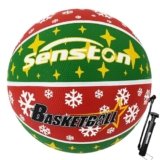 Senston Palla da Basket Taglia 5 con Pompa – Regalo di Natale, Palla di Gioco & Allenamento