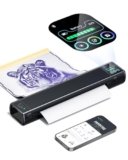 Phomemo M08F Plus Stampante per Stencil Tatuaggi Touchscreen – Stampante Termica Tattoo Professionale Bluetooth con 10 Fogli Carta Transfer Premium