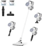 VersLife S6 Scopa elettrica senza fili 2 in 1 con Tubo di Prolunga, Multifunzione, Multiple Spazzole, Ricarica USB Tipo C, Filtro HEPA, Filtrazione Multipla, per Pavimenti in Legno/Divani/Auto