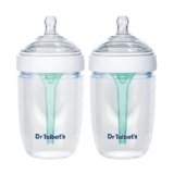 Dr. Talbot’s Silicone Anti-Colic Bottles – (2-Pack) Self-Sterilizing Baby Bottles for Newborns – 8 oz – White