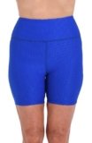 Maxine of Hollywood Women’s Standard Bike Short Swimsuit Bottom, Cobalt//Textured Spa Solids