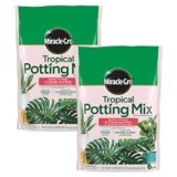 Miracle-Gro Tropical Potting Mix – Growing Media for Tropical Plants Living in Indoor and Outdoor Containers, 6 qt. (2-Pack)