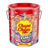 Chupa Chups Latta, Lollipop, Gusti Assortiti, Fragola, Panna Fragola, Vaniglia, Cola, Lampone, Ciliegia, Arancia, Confezione da 150 Lecca Lecca Monoporzione, Ottimo come Idea Regalo, per Compleanni