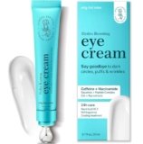 Under Eye Cream for Dark Circles and Puffiness – Caffeine Eye Cream Anti Aging Brightener With Niacinamide, Squalane, Peptide Complex, Korean Skin Care Formula – Massage Zinc Roller – Puffy Eyes