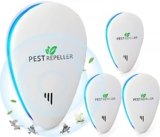 Ultrasuoni per Topi,Repellente Ultrasuoni Anti Zanzare Ultrasuoni Interno Dispositivo Anti Topi, Insetti, Zanzare, Scarafaggi, Ratti, Formiche, Ragni 4 Pack