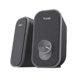 Trust Orada Casse PC USB 2.0 12W (6W RMS), Cassa con Connessione Jack Audio 3.5 mm, Collegamento per Cuffie, Anteriore in Tessuto, Altoparlanti PC per Desktop Computer Portatile Mac, Nero