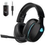 Gvyugke 2,4 GHz Wireless Gaming Headset für PC, PS5, Mac, Switch, Bluetooth Kabelloses Kopfhörer mit abnehmbarem Mikrofon mit Geräuschunterdrückun