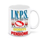 Mr. Gadgets Tazza Simpatica Per Festa Pensione Con Varie Scritte (I.N.P.S goditi la pensione uomo)