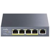 Cudy GS1005P Switch Ethernet Gigabit 5 Porte Poe+ 60W, 4 Porte 10/100/1000Mbps Poe+, Switch Unmanaged, No Alimentazione Aggiuntiva, 802.3af/at