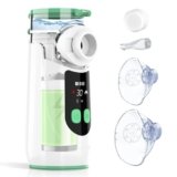 Wholede Aerosol Portatile Silenzioso, Ricaricabile Macchina Aerosol per Adulti e Bambini, Aerosol Ultrasuoni con 2 Maschere e Boccaglio(Nuova Versione 2025)