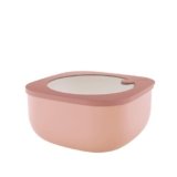 Guzzini – Kitchen Active Design, STORE&MORE BIO, Contenitore Ermetico Basso per Frigo/Freezer/Microonde (L) – Rosa Fiori di Pesco, 19,5 x 19,5 x h9,3 cm | 1900 cc – 170721251