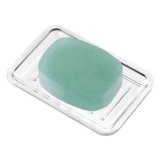 iDesign Royal Plastic Rectangular Soap Saver, Bar Holder Tray for Bathroom Counter, Shower, Kitchen, 3.5″ x 5.25″, Clear