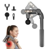 Pistola massaggiante per tessuti profondi, pistola massaggiante telescopica con 3 angoli regolabili, 4 teste, 5 velocità, massaggiatore muscolare portatile 2800 RPM per rilassamento muscolare
