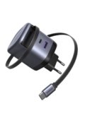 UGREEN Nexode Caricatore Retrattile USB C 65W GaN Caricatore Rapido a 3 porte PPS 45W Caricatore da Viaggio Compatibile con MacBook Pro/Air, serie Galaxy S-A, iPhone 17 Pro Max Air/Serie 16-12