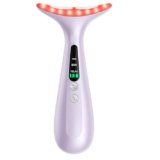 Facial and Neck Massager for Face, Neck – Skin Lifting & Firming – Wrinkle & Dark Circle Reducer – at Home Skin Care Face Sculpting Tool and Neck Massager-Pastel Purple