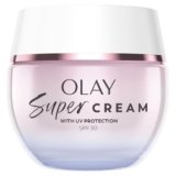 Olay Super Cream Idratante Viso Ricaricabile Con Protezione UV SPF30, Olay Super Serum, 5 Benefici In 1, Idratazione Ultra Leggera, Protezione Dai Danni Solari, Effetto Luminoso Istantaneo, 50 ml